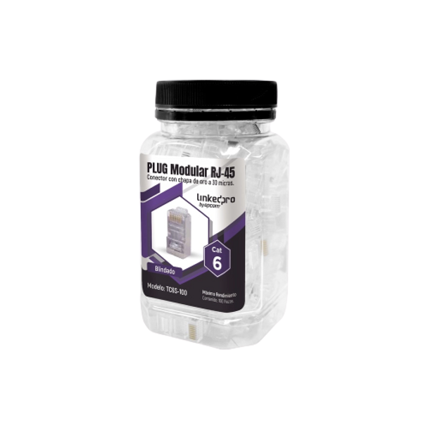LINKEDPRO TC6S-100 Plug RJ45 Cat6 Blindado 100 pzas