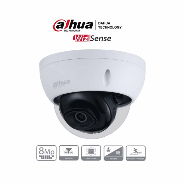 DAHUA IPC-HDBW3841EN-AS - Cámara IP Domo Antivandálica 4K Resolución de 8 MP