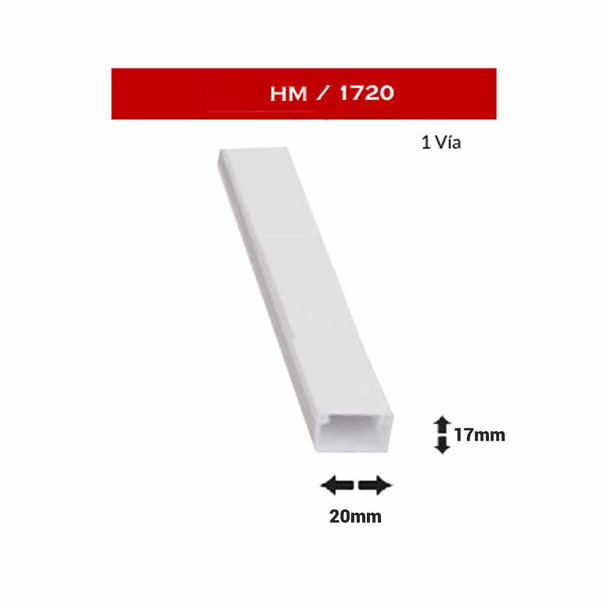 CANALETA PVC / BCA / 17X20MM / 2MTS / S/DIV