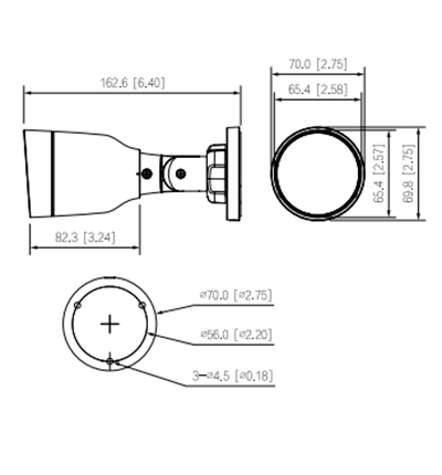 DAHUA IPC-HFW1431S1-A-S4 - Cámara IP Bullet de 4 Megapixeles lente de 2.8 mm con ángulo de visión de 104 grados, IR de 30 m, compresión H.265+, micrófono integrado, PoE, WDR real, protección IP67 para uso en exteriores.
