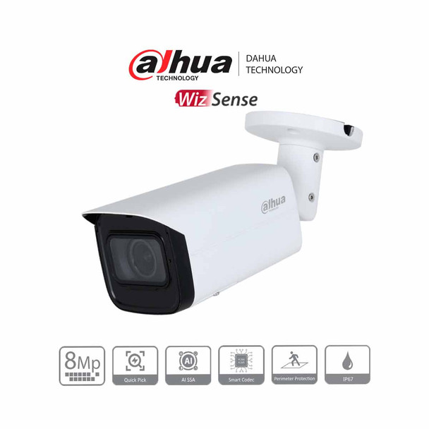 DAHUA IPC-HFW3841T-ZAS-S2 Cámara IP Bullet 4K Resolución de 8 MP vari focal