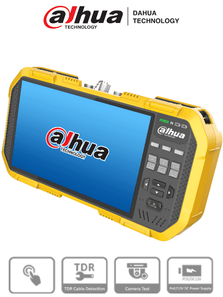 DAHUA PFM907 -Probador de Video IP y HDCVI/ Soporta Compresión de Video H.265 y H.264