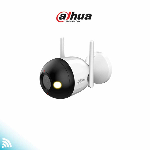 DAHUA F4CN-PV BALA IP WIFI 4MP - Cámara IP Bullet WiFi de 4 Megapíxeles/Full Color + Iluminación Dual Inteligente/ Disuasión Activa/ Audio 2 Vías/ Micrófono y Altavoz Integrados/ 30 Metros de Iluminación/ IA/ IP67/