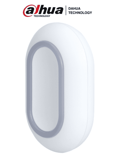 DAHUA DHI-ARD821-W2 - Botón de Pánico Inalámbrico/ Indicador de Estado con Luz Led / IP54 / Alarma de Batería Baja. Opera en 433 MHz con comunicación bidireccional, cifrado AES128 y salto de frecuencia, con un alcance de hasta 800 m. 
