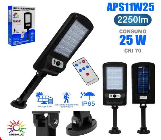 MEGALUZ APS11W25 LAMPARA SOLAR 15W SUBURBANA (1013304)