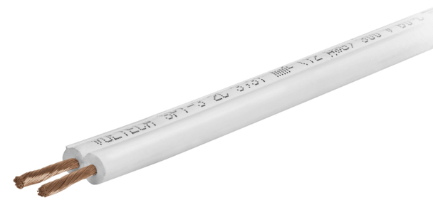 TRUPER CDU-12 CORDON DUPLEX 12 AWG CORDON DUPLEX FLEXIBLE SPT/12 AWG/ELECTRICO/LUZ (PRECIO POR METRO ) color blanco.