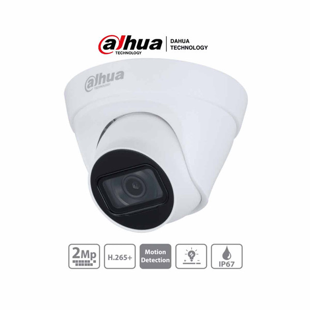 DAHUA IPC-HDW1230T1-S4 - Cámara IP Domo de 2 Megapixeles/ H.265+/ 105 Grados de Apertura/ Lente de 2.8mm/ IR de 30 Mts/ IP67/ DWDR/ 3D DNR/ HLC/