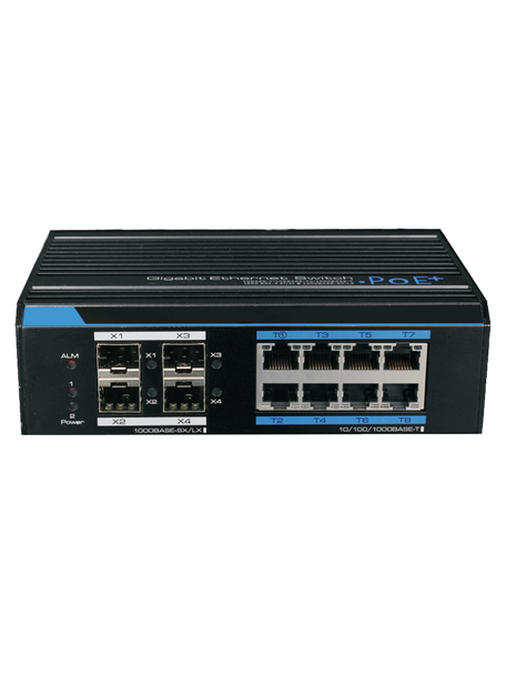 UTEPO UTP7308GEPOE - Switch industrial  Gigabit  PoE administrable / L2 / 8 Puertos