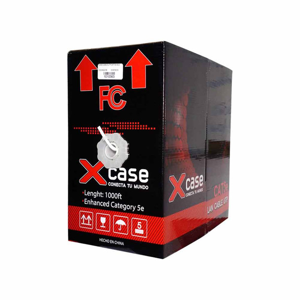 XCASE ACCCABLE18 CABLE UTP CAT5E BLANCO,Bobina Blanca de red por rollo Categoría 5e,Tamaño de conductor: 0.40mm,Longitud: 305 metros.