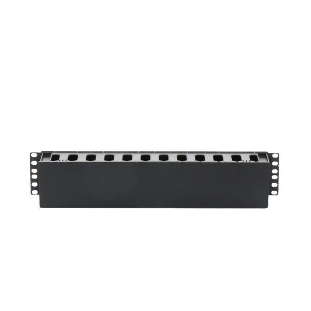 LINKEDPRO LP-ORG-02 Organizador de Cables Horizontal de 2U para Rack de 19", Fabricado en Polímero Resistente a Deformaciones y Rayones, Pintura negra electrostática para mayor durabilidad Material de plástico ABS resistente 