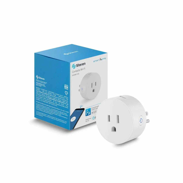 STEREN SHOME-100 CONTACTO WIFI Compatible con Android, iPhone Google Assistant / Función temporizador (timer) Carga máxima: 1000W.