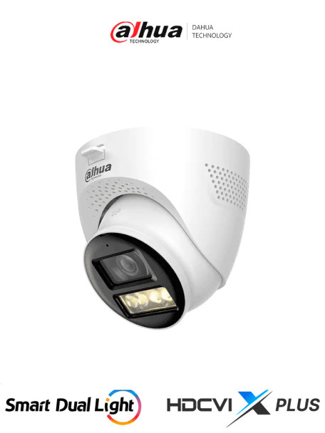 DAHUA DH-HAC-HDW1200TQ-IL-T- Cámara Domo de 2 Megapíxeles 1080P/ HDCVI X Plus/ Iluminador Dual Inteligente/ Audio Bidireccional/ Apertura de Hasta 111°/ Iluminación de Hasta 40m/ Fabricada en Metal + Plastico.