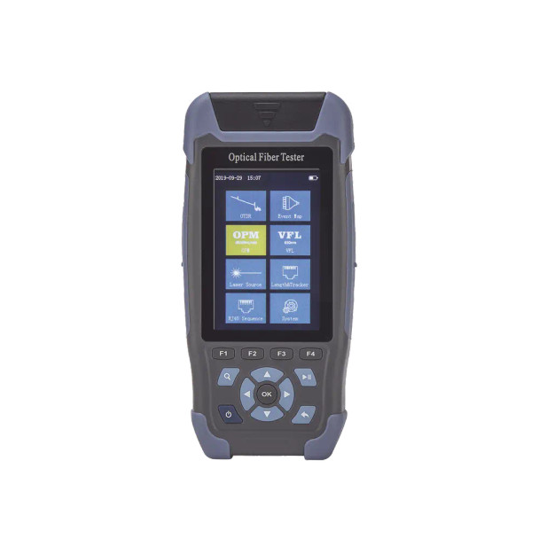 LINKEDPRO LP-M-OTDR Mini OTDR para Fibra Óptica Monomodo / Longitud de Onda 1310nm y 1550nm / Función VFL 10mW / Función OPM / Mapeo de Cables de Red RJ45 / Recargable / Distancia de prueba hasta 64 km 