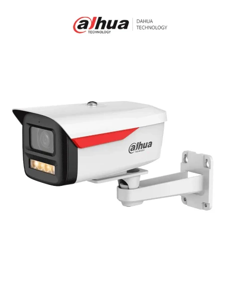 DAHUA DH-IPC-HFW2249MP-S-LED-0360B-B-PRO- Cámara IP Bala de 2MP/WizColor /WizSense/ equipada con IA/ SMD Plus/ Lente de 3.6 mm/ micrófono integrado/ Protección perimetral/ Ranura MicroSD, WDR real de 120 dB y PoE.Certificación IP67
