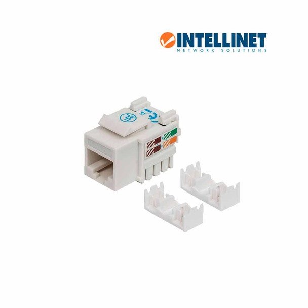 IINTELLINET 210591 - Jack RJ45 CAT6 Keystone / de impacto 110 / color blanco.El Jack Keystone Cat6 de Intellinet ofrece el mejor rendimiento a un precio competitivo.Para uso con cable sin blindaje (UTP) Cat6.