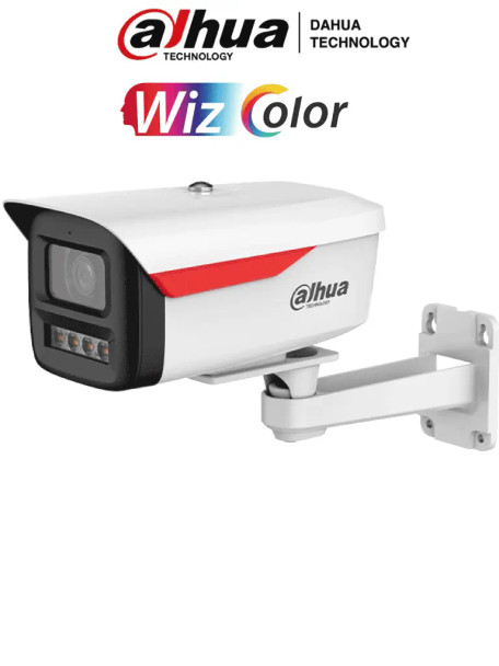 DAHUA DH-IPC-HFW2849M-S-B-PRO Cámara IP Bala de 8MP / WizColor /WizSense/ equipada con IA/ SMD Plus/ Lente de 3.6 mm/ micrófono integrado/ Protección perimetral/ Ranura MicroSD, WDR real de 120 dB y PoE. Certificación IP67