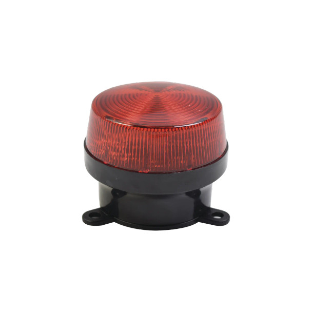 S-FIRE SF-STRR Mini estrobo color Rojo con montaje de pestaña/ Montaje de 68 mm diámetro y 5 cm alto/ Consumo de corriente de solo 150mA
