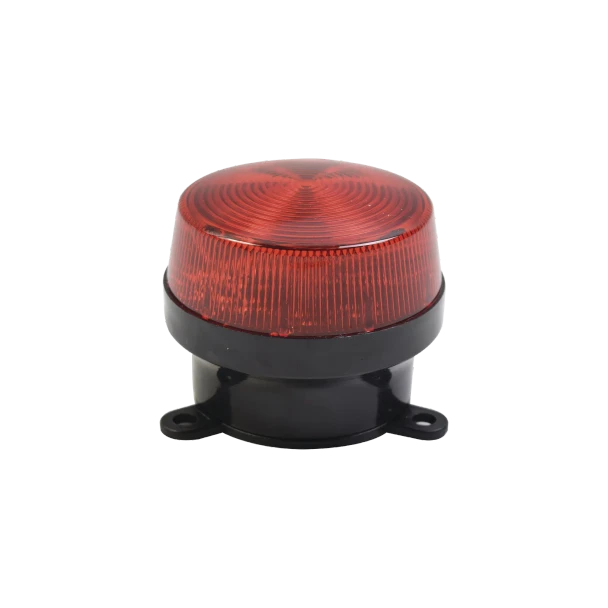 S-FIRE SF-STRR Mini estrobo color Rojo con montaje de pestaña/ Montaje de 68 mm diámetro y 5 cm alto/ Consumo de corriente de solo 150mA