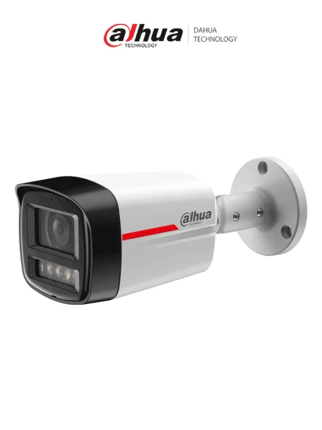 DAHUA DH-IPC-HFW2249TLP-S-LED-0280B-PRO- Cámara IP Bala de 2MP / WizColor/ WizSense/ SMD Plus/ Protección Perimetral/ Detección de movimiento inteligente/ Lente 2.8mm/ Luz Cálida 50m/ Micrófono/ Ranura para Micro SD/ IP67