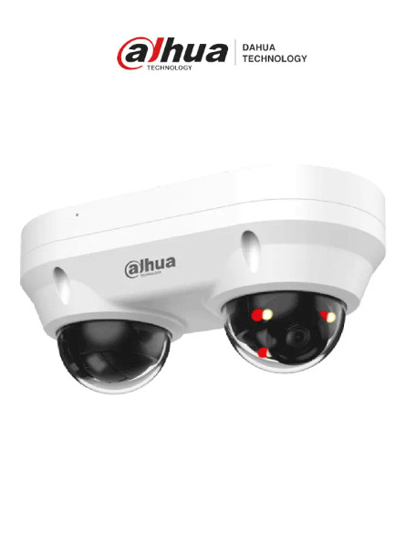 DAHUA DH-IPC-HDBW2449FP-AS-E2-IL - Cámara Domo Dual IP de 4MP, iluminador dual inteligente/ Lente 2.8mm/ Protección Perimetral/ SMD Plus/ WizSense/ micrófono integrado/ IP67/IK10