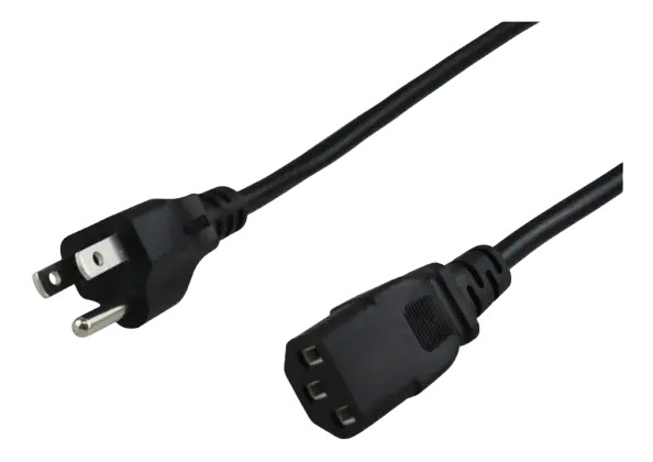 RADOX 080-950 Cable Alimentación Interlock para computadora 127V - Calibre 18AWG de 1.8 metros - Color negro 