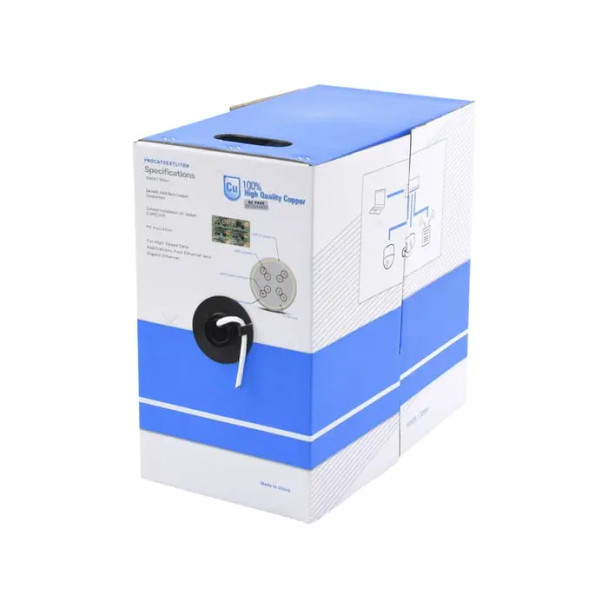 LINKEDPRO PRO-CAT5-EXT-LITEW Bobina de cable de 305 m, Cat5e, para intemperie, sin blindar, color blanco, UL, para aplicaciones en CCTV, redes de datos.