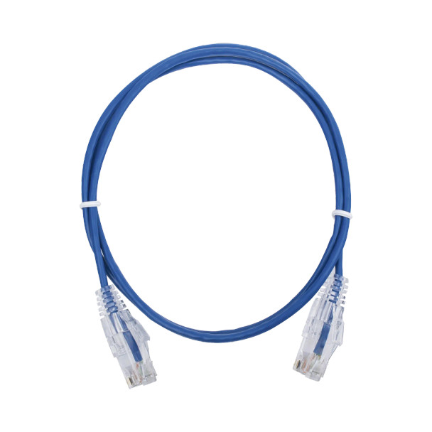 LINKEDPRO LP-UT6-100-BU28 Cable de Parcheo Slim UTP Cat6 - 1 metro, Azul, Diámetro Reducido (28 AWG)