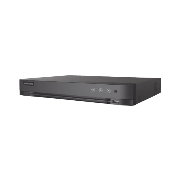 HIKVISION DS-7204HGHI-M1(T) [Audio Bidireccional] DVR 4 Canales TurboHD + 1 Canal IP / 2 Megapixel (1080p) Lite / Acusense Lite (Evita Falsas Alarmas) / Audio por Coaxitron / 1 Bahia de Disco Duro / H.265+ / Salida de Vídeo Full HD