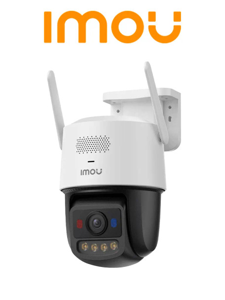 IMOU IPC-U7LN-6V0NE - Titan Pro 6MP P, WIFI, LENTE DE 3.6MM, NIGHT VISIÓN: 30 MTS SD 512GB, ALGO PLAY, 2 LUCES DE ADVERTENCIA ROJAS Y AZUL, AUDIO EN DOBLE VIA, SIRENA DE 125DB DOBLE BANDA 2.4/5G, AURORA