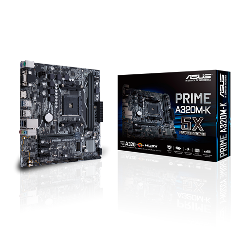 AMD A320, Motherboard ASUS Prime A320M-K, AMD Ryzen AM4