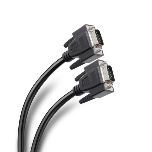 STEREN 506-070 Cable VGA de 1,8 m - Cable para señal de video con conector macho (plug) VGA (DB15HD) a conector macho (plug) VGA (DB15HD), de 1,8 m. Funciona para monitores VGA, SVGA y UVGA.
