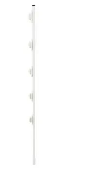 PAAMON IE400ALT01 POSTE PERFIL CON 5 AISLADORES DE PASO BLANCO COLOCADOS CADA 20CM, PARA CERCAS ELECTRIFICADAS