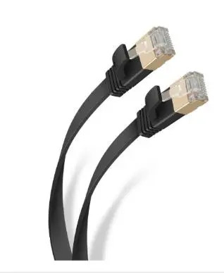 STEREN 378-505NE Cable Ethernet STP CAT 7, de 5 m, plano, Transmite voz y datos , Soporta frecuencias, Protección tipo STP, Conector blindado, 8 hilos calibre 24 AWG cada uno