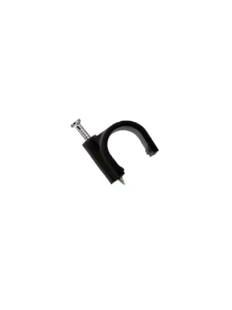 OEM LMG-NCC-7mm-BK - Grapa de pared / Diámetro interno 7 mm / Altura 8.7 mm / Color negro / Bolsa de 50 piezasLMG-NCC-7mm-BK - Grapa de pared / Diámetro interno 7 mm / Altura 8.7 mm / Color negro / Bolsa de 50 piezas