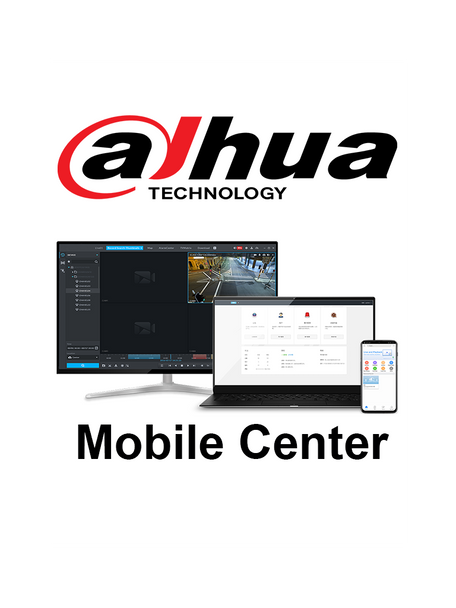 DAHUA MobileCenterBase - Licencia Base de Mobile Center para 16 Canales de video/ Solución Móvil Dahua/ 100 Usuarios en Línea/ Windows 10/ SOBRE PEDIDO