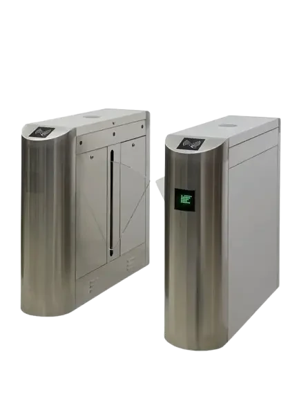 WEJOIN WJTYH101SP - Barreras Peatonal Flap Barrier Bidireccional con Aletas de Acrílico 3 Millones de Ciclos pase 25 - 35 por minuto Compatible con Controles de Acceso