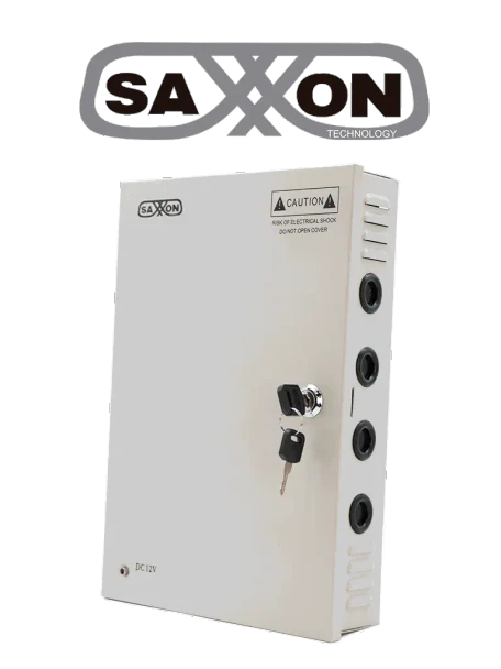 SAXXON SX30A18CH - Fuente de Poder Profesional 12 VCD / 30 Amperes / 18 Canales / 1.6 Amperes por Canal / Protección contra Sobrecargas / Led Indicador de Funcionamiento / Con Switch 110/220V