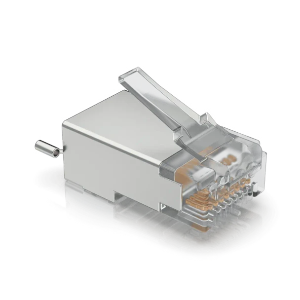 UBIQUITI UISP-CONNECTOR-SHD Paquete de 100 Conectores RJ45 Blindados Diseñados para Cables Ethernet UISP (UISP Cable Pro y Cable Carrier)