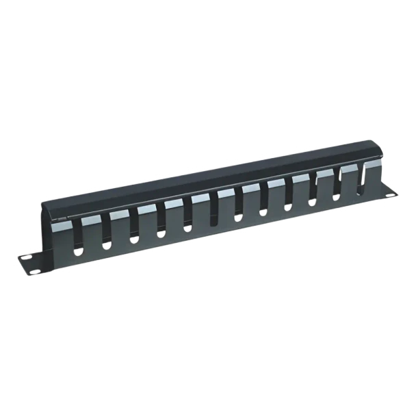 LINKEDPRO LPCM-04 Organizador de Cables Horizontal de 1U para Rack de 19" con Cubierta Metálica