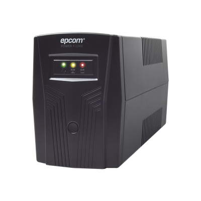 EPCOM EPU600L UPS de 600VA/360W / Topología Línea Interactiva / Entrada y Salida 120 Vca / Clavija NEMA 5-15P / 4 Tomas NEMA 5-15R/ Sin Protector RJ11 ni RJ45. Regulador AVR para voltaje puro.