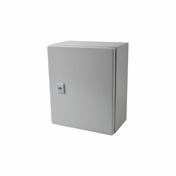 PRECISION PST-2530-15A Gabinete de Acero IP66 Uso en Intemperie /250 x 300 x 150 mm/ con Placa Trasera Interior Metálica y Compuerta Inferior Atornillable (Incluye Chapa y Llave T).