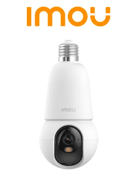 IMOU BulbCam 5MP (IPC-K6C-5H1WEB-E27-imou)- Cámara de 5Megapixeles/ Disuasión activa/ Modo privacidad/ Detección de humanos & Vehículos/ Audio bidireccional/ Full Color/ Smart tracking (No incluye Foco)