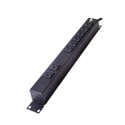 LINKEDPRO HTCM-1U BARRA 8 CONTACTOS CUADRADA TOMACORRIENTE HORIZONTAL (PDU) DE 8 CONTACTOS (NEMA 5-15R) RACK 19" 1UR. VOLTAJE ENTRADA/SALIDA: 120Vca/15A