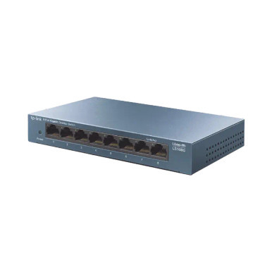 TP-LINK LS108G Switch de escritorio Gigabit de 8 puertos 10/100/1000Mbps,11.9 Mpps, 4000 Entradas, carcasa metálica