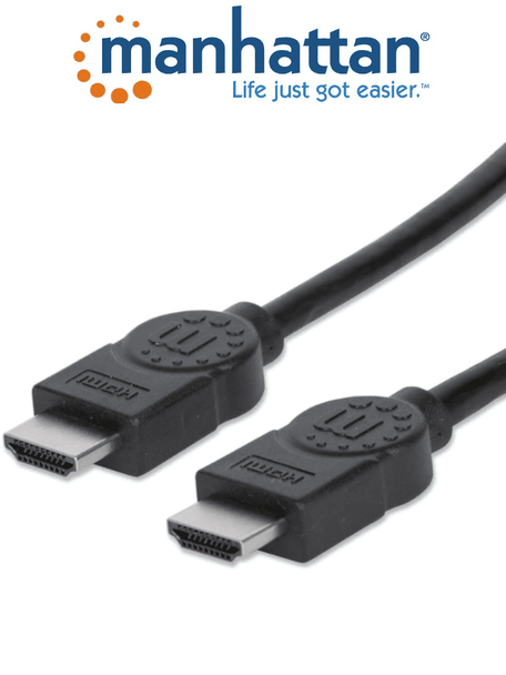 MANHATTAN 353274 - Cable HDMI de Alta Velocidad de 7.5 Metros/ Resolución 1080 /HDMI Macho a Macho/ Soporta Canal de Retorno de Audio (ARC).
