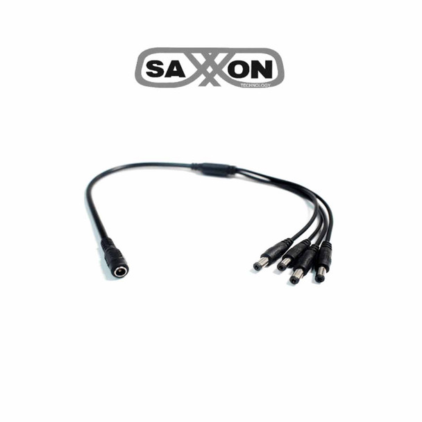 SAXXON PSUWB07 - Divisor de Energía para 4 Cámaras/ 1 Conector Hembra + 4 Conectores Macho/ 2.1 mm/ 