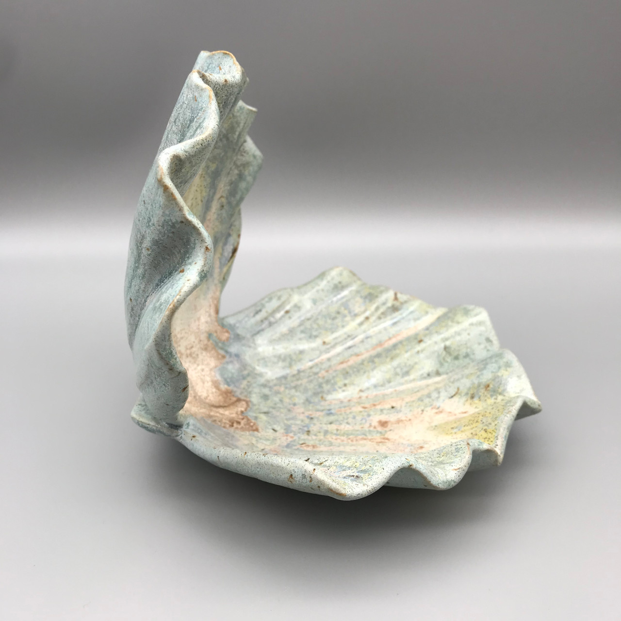Washed Turquoise Clam Shell with Matte Finish by Monika Krajewska ...