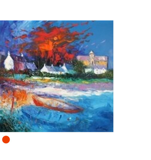 Beached Boats Under Stormy Sunset Iona by Jolomo SOLD