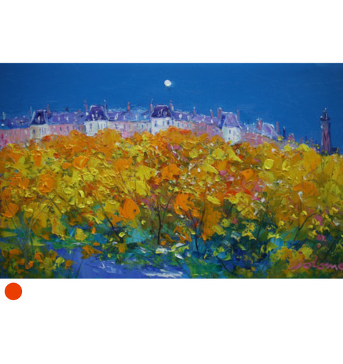Autumn Moon Over Park Terrace by Jolomo SOLD