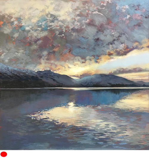 Snowfall in Lockdown Loch Earn by Margaret Evans SOLD